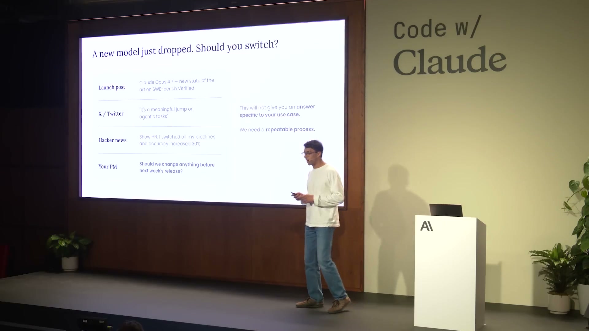モデル選択の実践科学 — LucasがCode with Claude Londonで語るEval・コスト・フロンティア移動