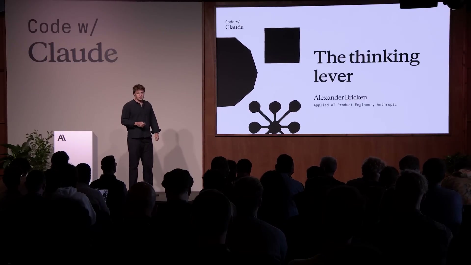 Code w/ Claude カンファレンスでのThe thinking leverセッション冒頭スライド