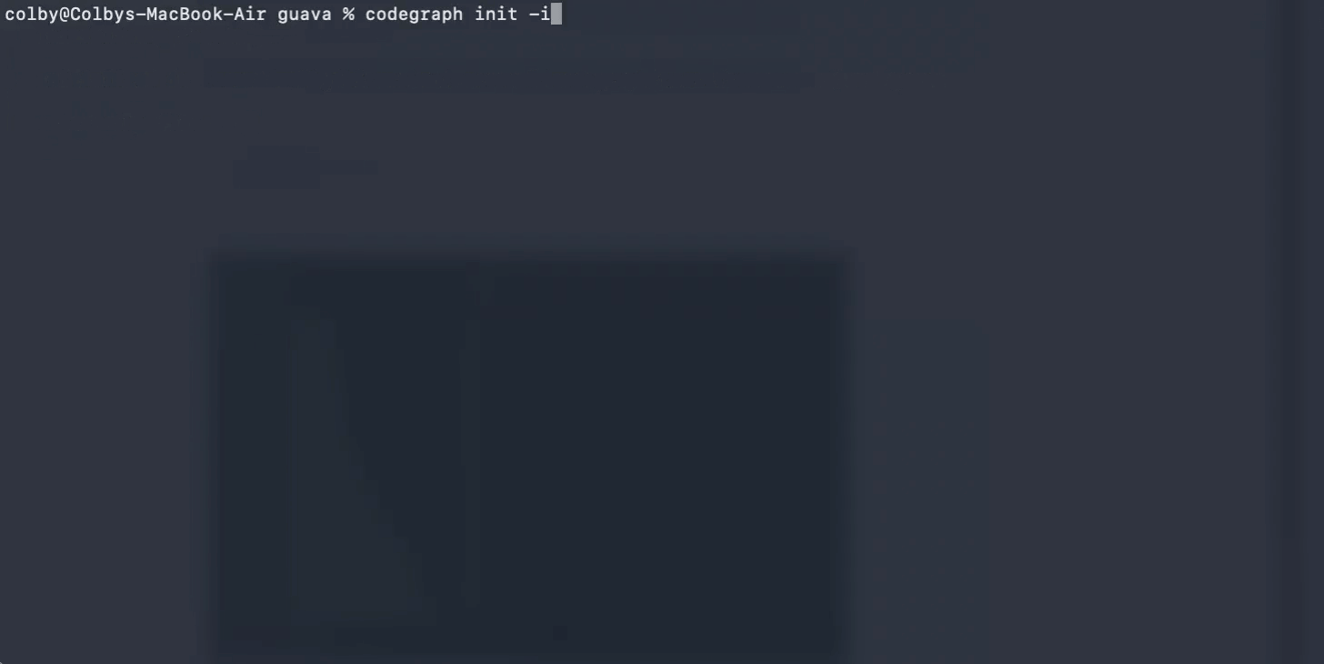 codegraph init を実行してプロジェクトの知識グラフを構築するCLIデモ(再掲)