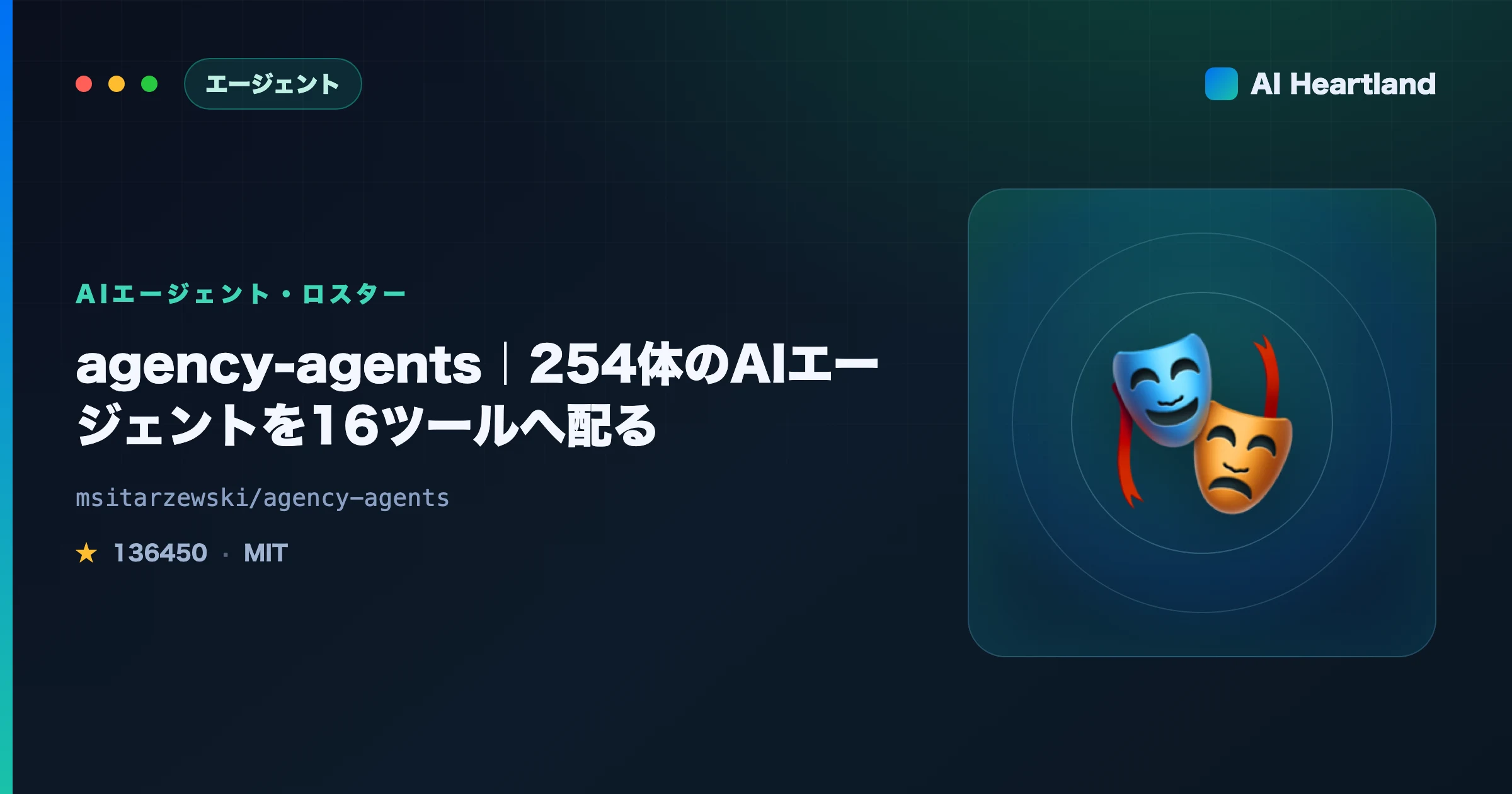 agency-agents解説｜254体のAIエージェントをClaude Code・Cursorなど16ツールへ配る