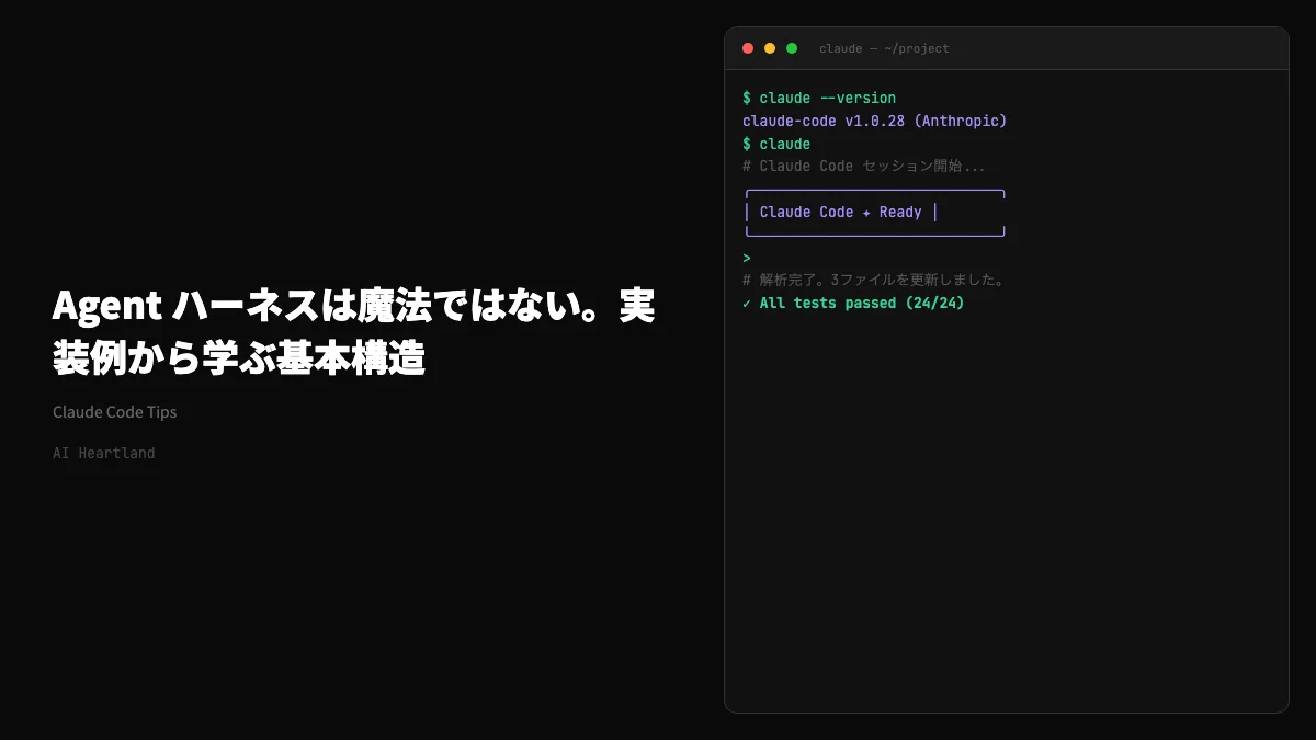 Agent ハーネスは魔法ではない。実装例から学ぶ基本構造