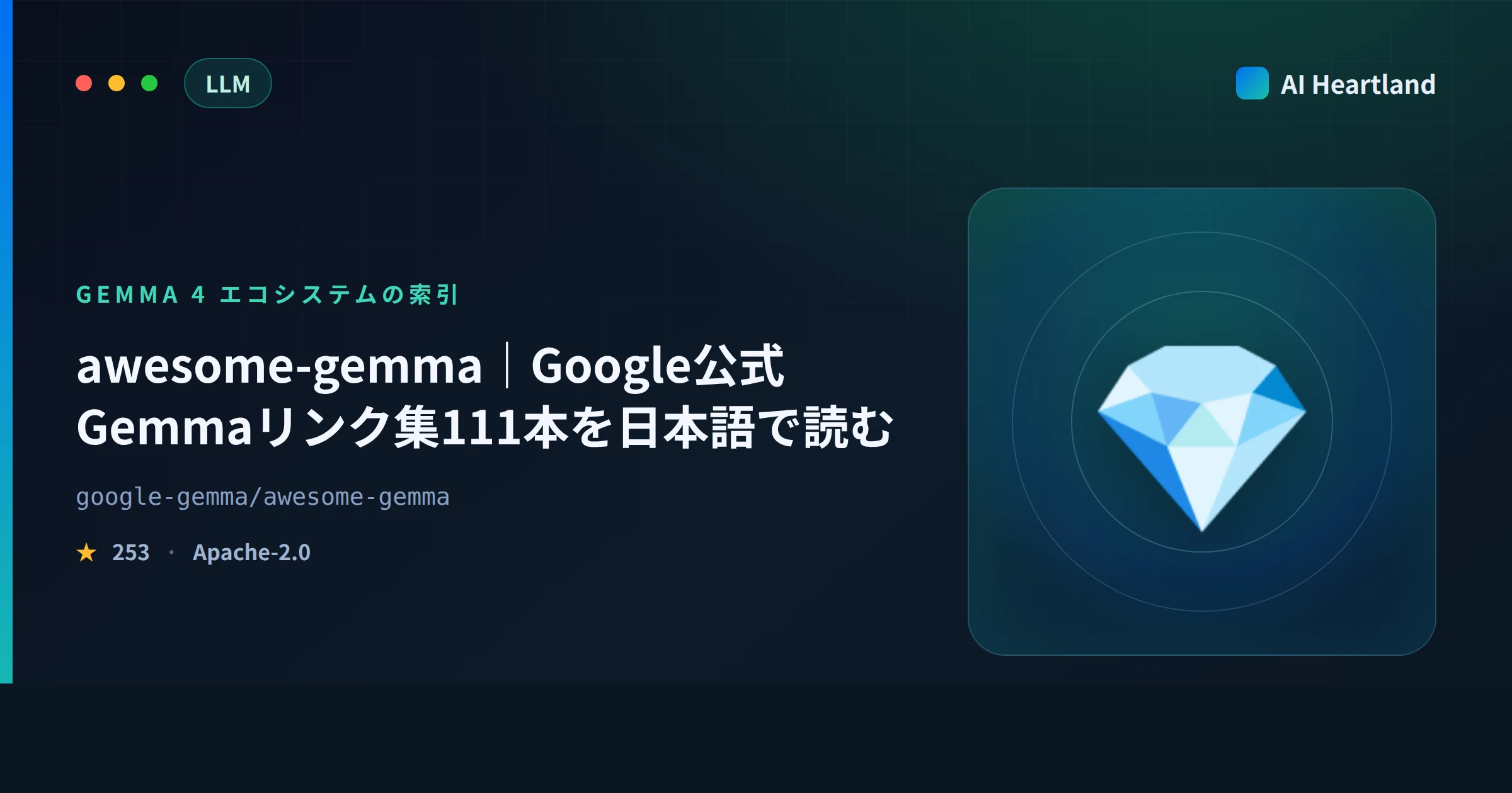 awesome-gemma徹底解説｜Google公式Gemmaリンク集111本の内訳と使い分けを実測で読む