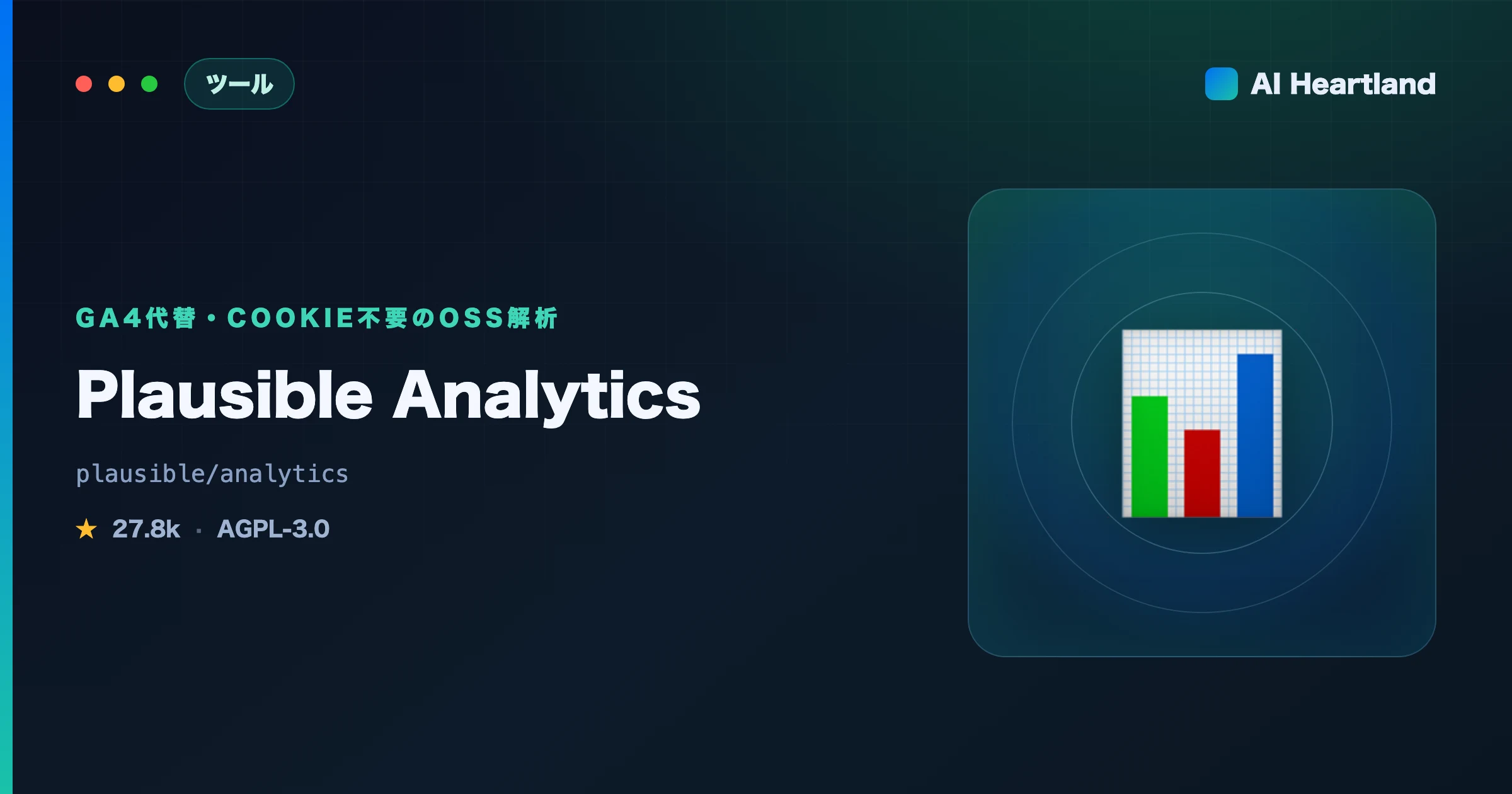 Plausible Analyticsとは：GA4代替のプライバシー重視OSS解析をセルフホストで自前運用