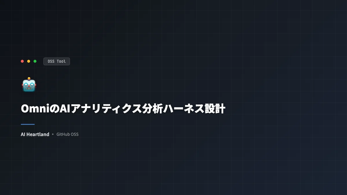 OmniのAIアナリティクス：Claude専用ハーネスでBlobbyを本番に届けた18ヶ月の設計判断