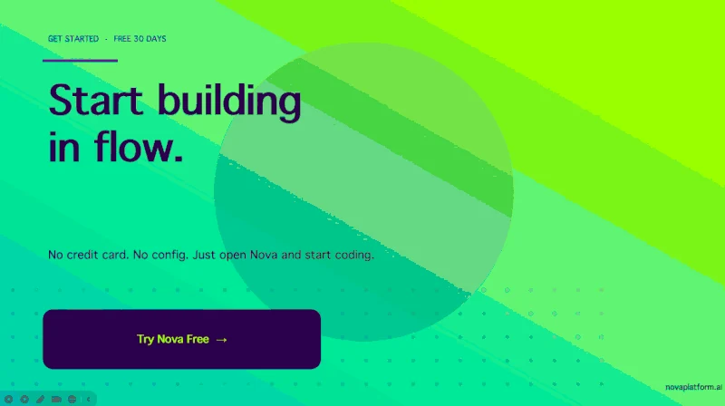 OfficeCLIが生成したSaaS風のランディングスライド。緑のグラデーションとCTA