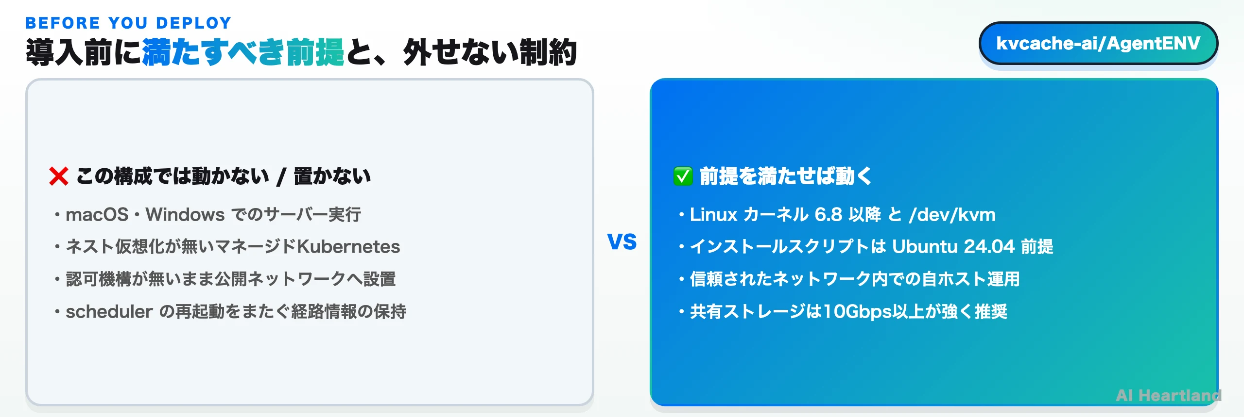 AgentENV導入前の前提条件と制約の整理