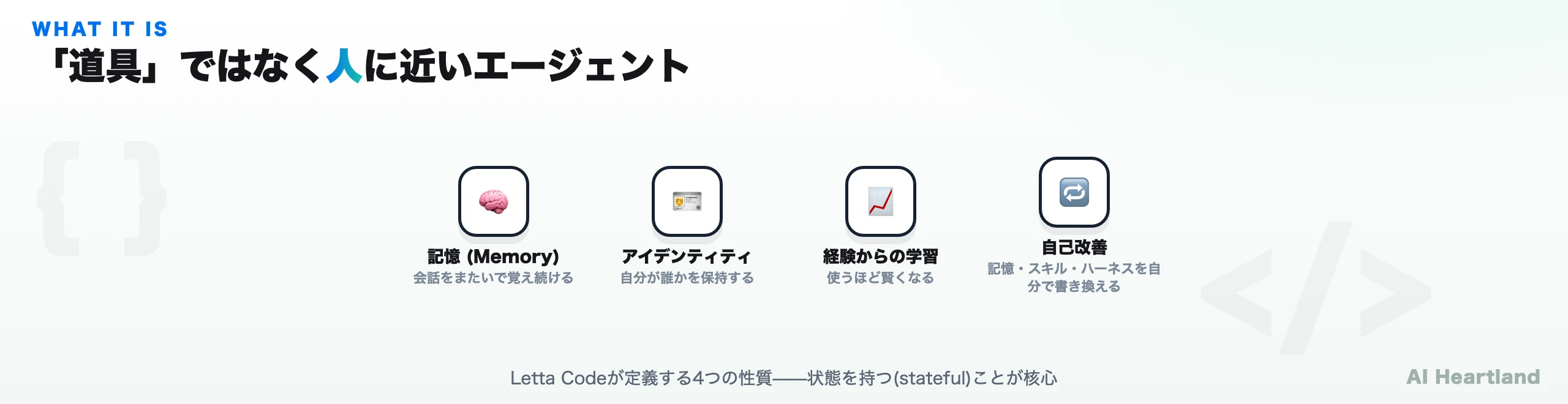 Letta Codeが定義する4つの性質——記憶・アイデンティティ・経験からの学習・自己改善