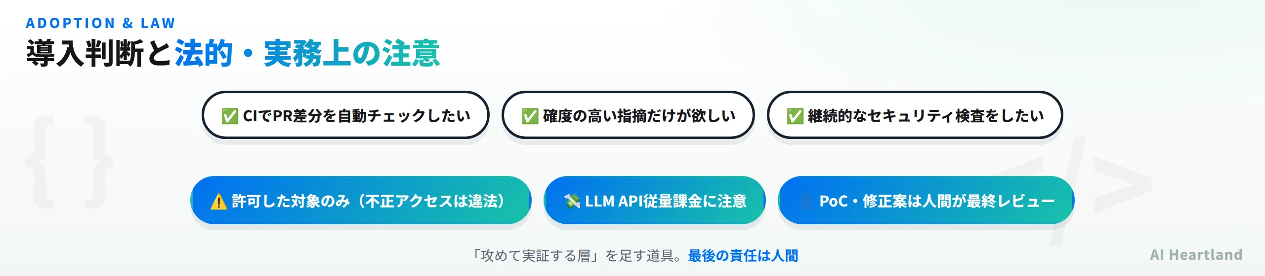 Strixの導入判断：向いているケース（CI差分チェック・高確度な指摘・継続検査）と注意点（許可した対象のみ・API課金・人間の最終レビュー）